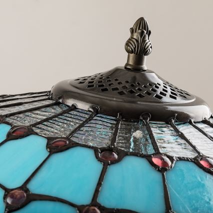 Brilagi - Tiffany stiliaus vitražinė grindinė lempa LORAS 2xE27/60W/230V