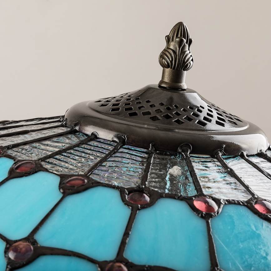 Brilagi - Tiffany stiliaus vitražinė grindinė lempa LORAS 2xE27/60W/230V