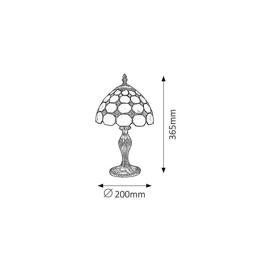 Brilagi - Tiffany stiliaus vitražinė stalinė lempa DORAN 1xE14/40W/230V