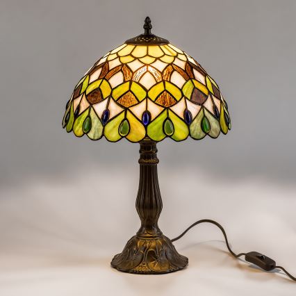 Brilagi - Tiffany stiliaus vitražinė stalinė lempa MARGARET 1xE27/40W/230V