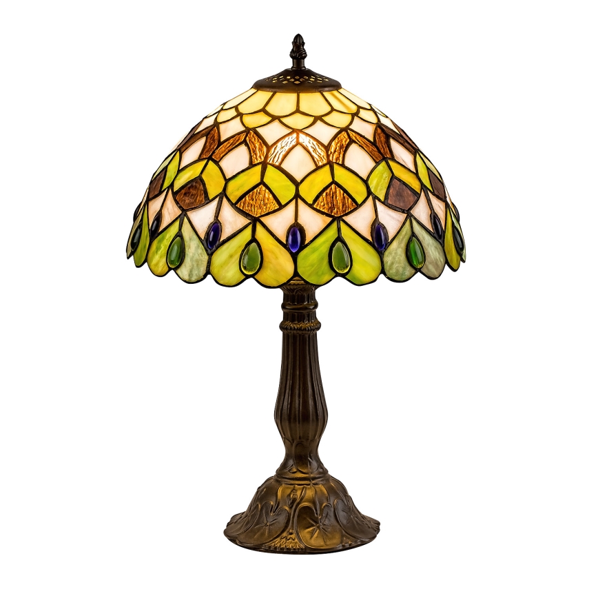 Brilagi - Tiffany stiliaus vitražinė stalinė lempa MARGARET 1xE27/40W/230V
