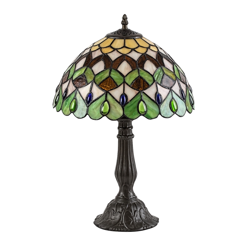 Brilagi - Tiffany stiliaus vitražinė stalinė lempa MARGARET 1xE27/40W/230V