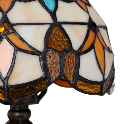 Brilagi - Tiffany stiliaus vitražinė stalinė lempa MIRABELLA 1xE27/60W/230V