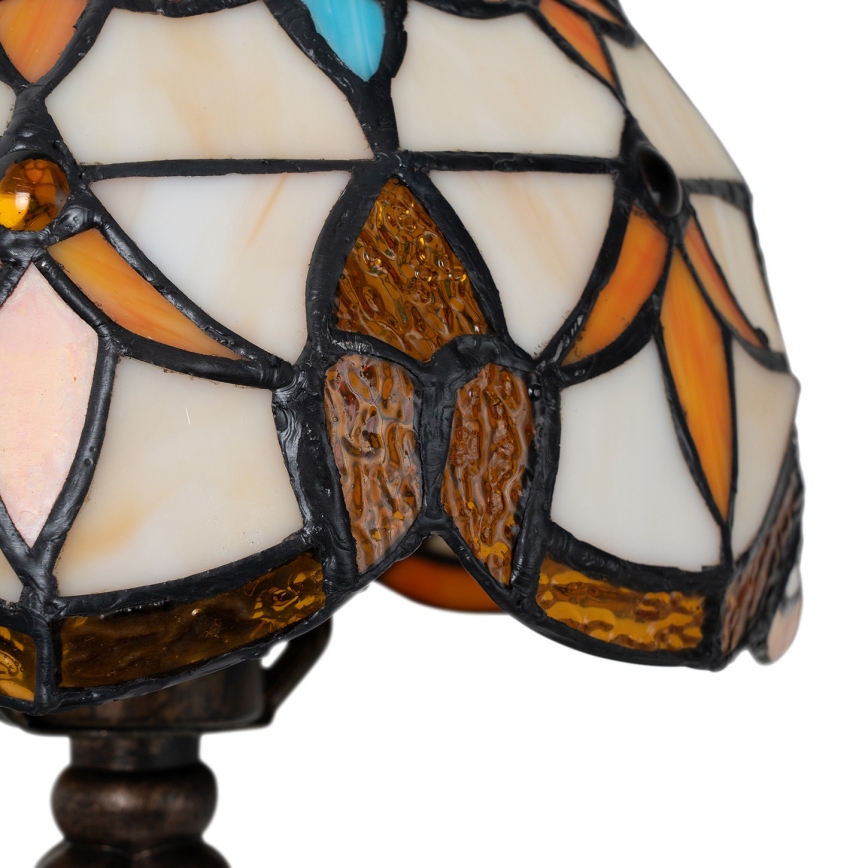 Brilagi - Tiffany stiliaus vitražinė stalinė lempa MIRABELLA 1xE27/60W/230V