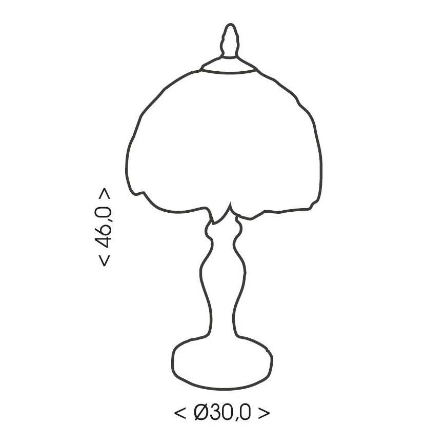 Brilagi - Tiffany stiliaus vitražinė stalinė lempa MIRABELLA 1xE27/60W/230V