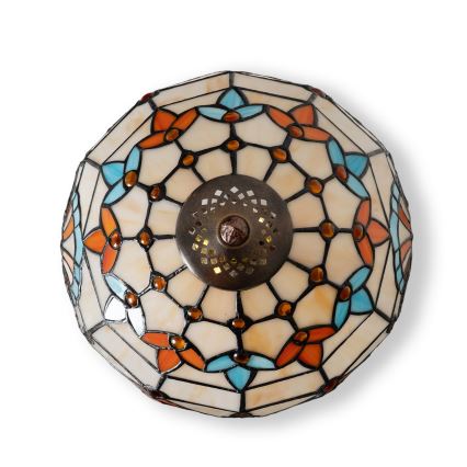 Brilagi - Tiffany stiliaus vitražinė stalinė lempa MIRABELLA 1xE27/60W/230V