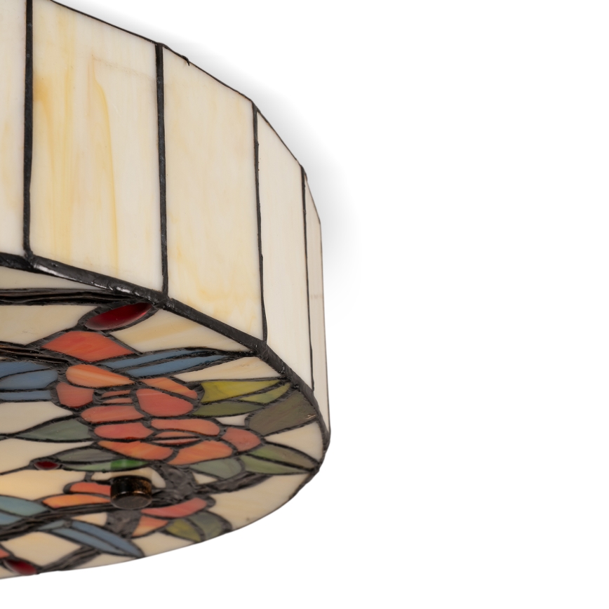 Brilagi - Tiffany stiliaus vitražinis lubinis šviestuvas JUNGLE 3xE27/60W/230V skersmuo 40 cm