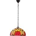Brilagi - Tiffany stiliaus vitražinis pakabinamas šviestuvas ant grandinės GARLAN 2xE27/60W/230V