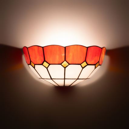 Brilagi - Tiffany stiliaus vitražinis sieninis šviestuvas SIENNA 1xE14/40W/230V