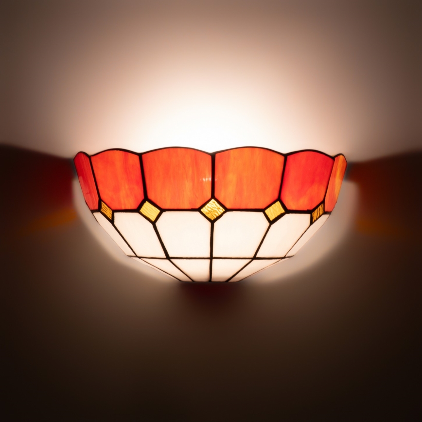 Brilagi - Tiffany stiliaus vitražinis sieninis šviestuvas SIENNA 1xE14/40W/230V