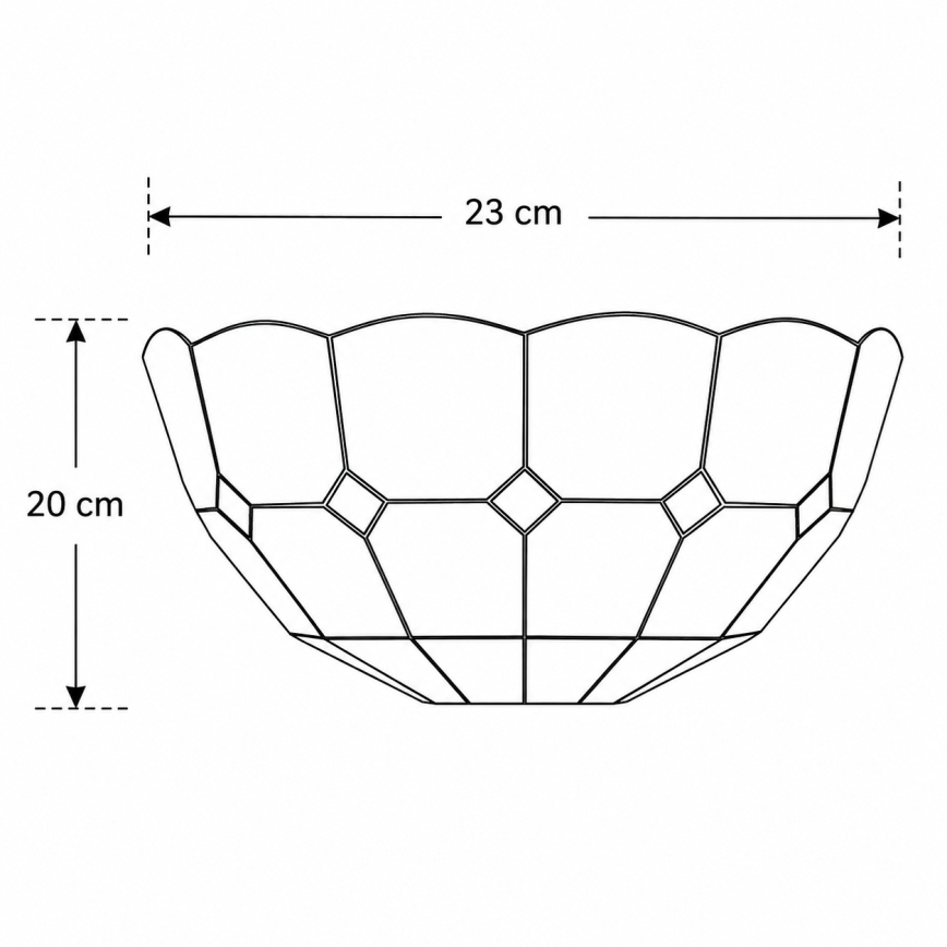 Brilagi - Tiffany stiliaus vitražinis sieninis šviestuvas SIENNA 1xE14/40W/230V