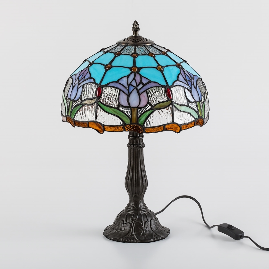 Brilagi - Tiffany stiliaus vitražinis stalinis šviestuvas LORAS 1xE27/40W/230V