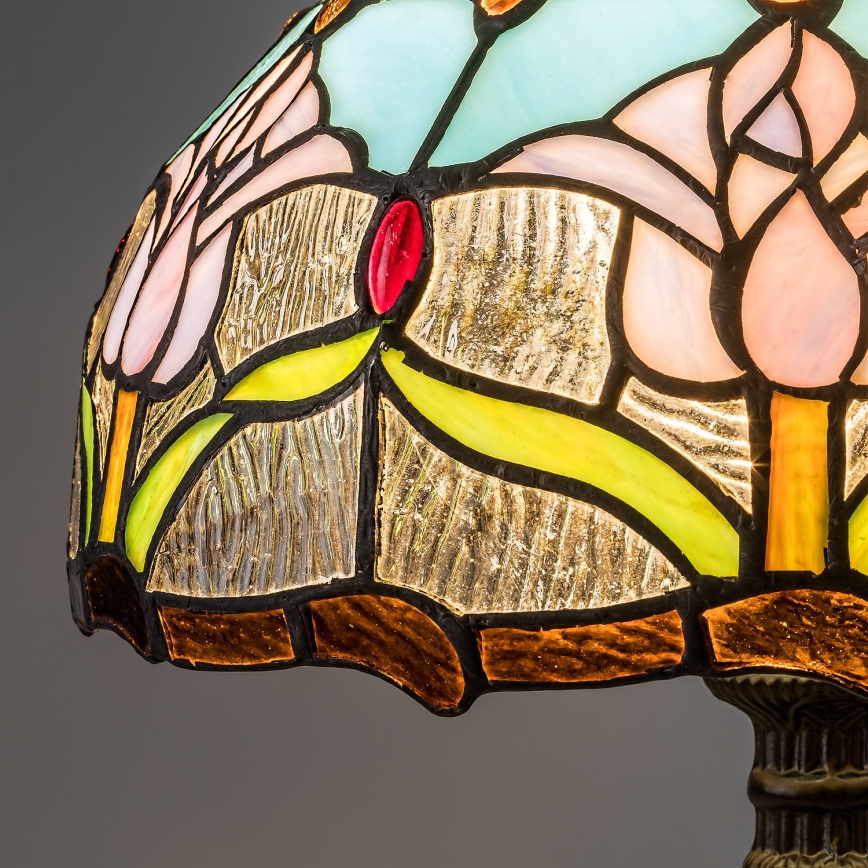 Brilagi - Tiffany stiliaus vitražinis stalinis šviestuvas LORAS 1xE27/40W/230V