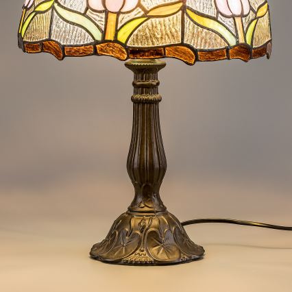 Brilagi - Tiffany stiliaus vitražinis stalinis šviestuvas LORAS 1xE27/40W/230V