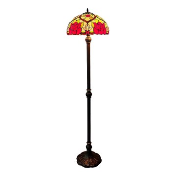 Brilagi - Tiffany vitražinė grindinė lempa GARLAN 2xE27/60W/230V