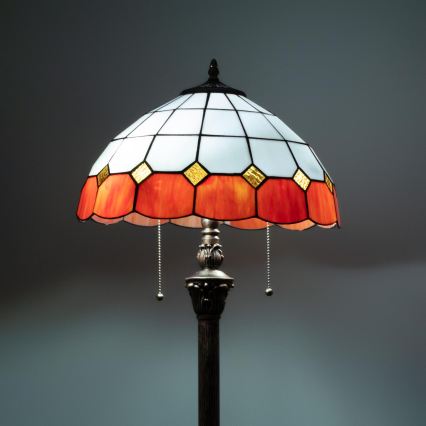 Brilagi - Tiffany vitražinė grindinė lempa SIENNA 2xE27/60W/230V