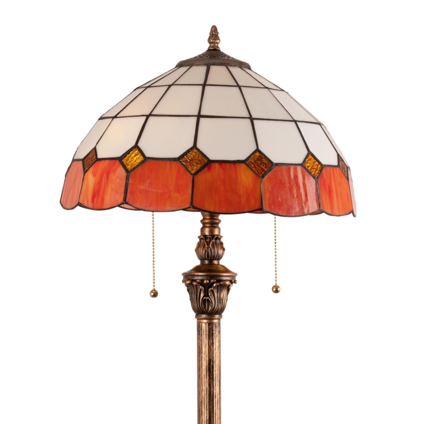 Brilagi - Tiffany vitražinė grindinė lempa SIENNA 2xE27/60W/230V