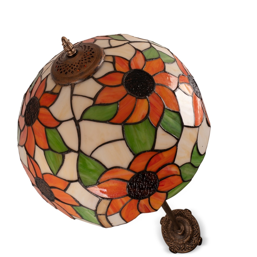Brilagi - Tiffany vitražinė grindinė lempa SUNFLOWER 2xE27/60W/230V
