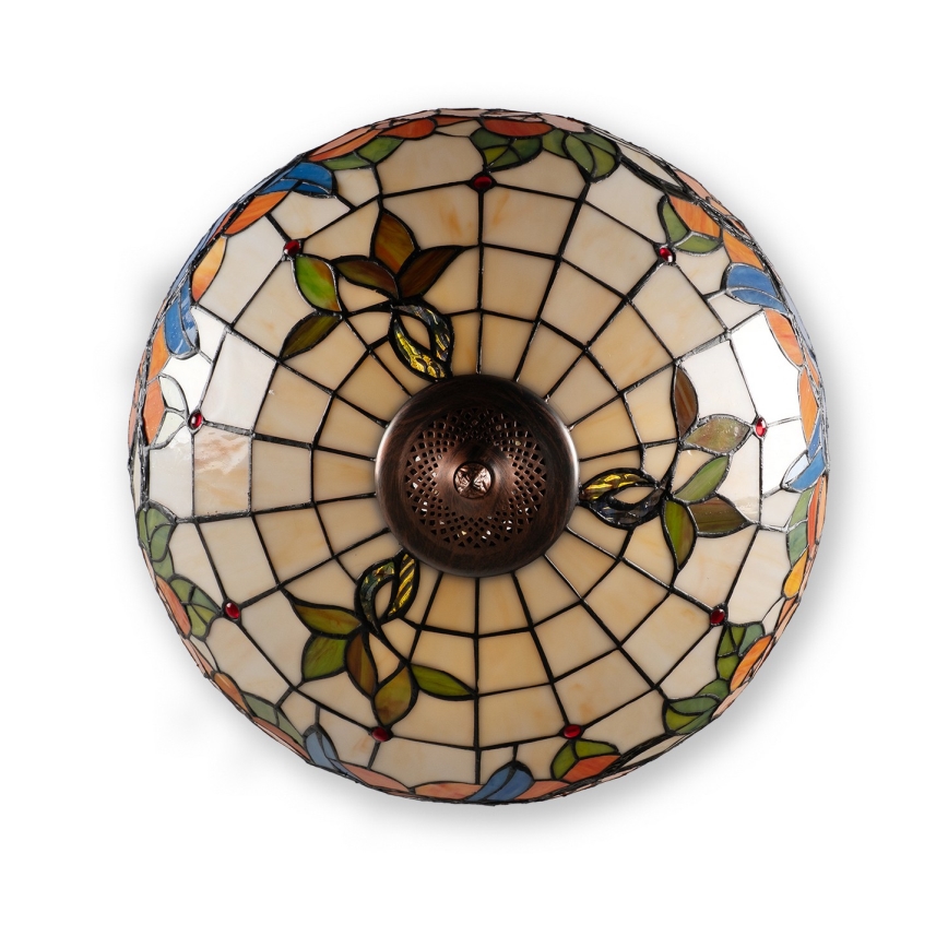 Brilagi - Tiffany vitražinė liustra ant grandinės JUNGLE 3xE27/60W/230V Ø 50 cm