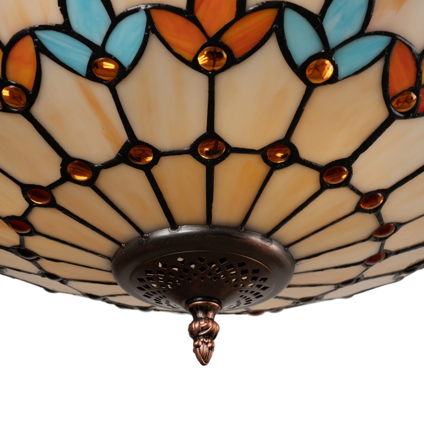 Brilagi - Tiffany vitražinė liustra ant grandinės MIRABELLA 3xE27/60W/230V Ø 50 cm