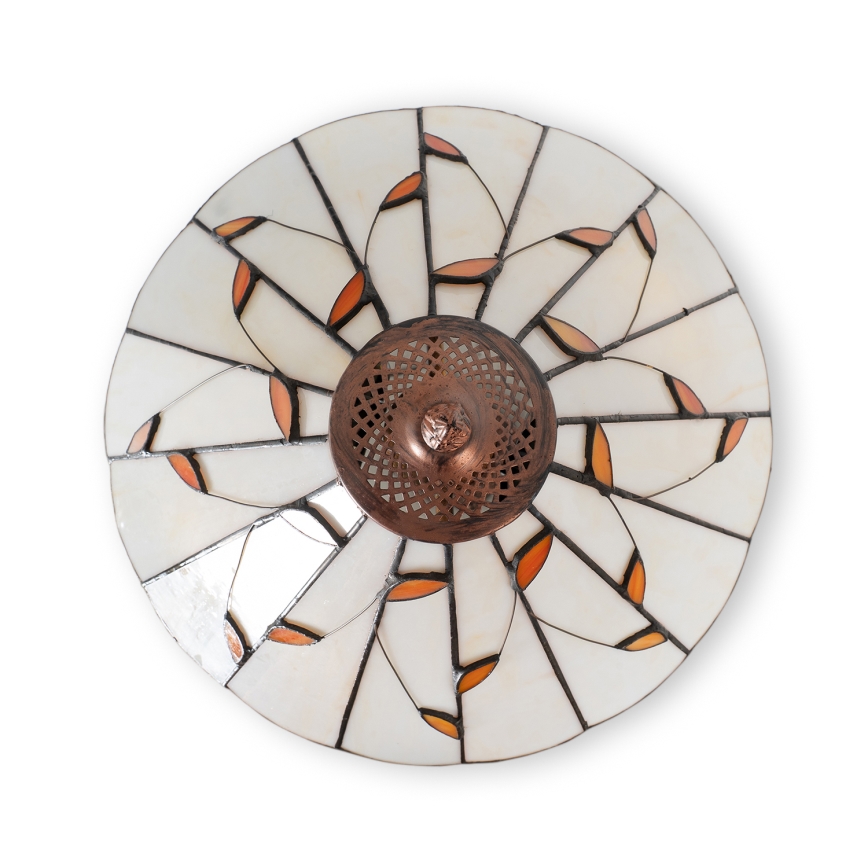 Brilagi - Tiffany vitražinė pastatoma lempa FOLIA 2xE27/60W/230V