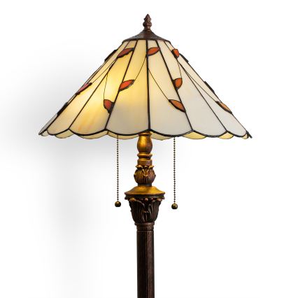 Brilagi - Tiffany vitražinė pastatoma lempa FOLIA 2xE27/60W/230V