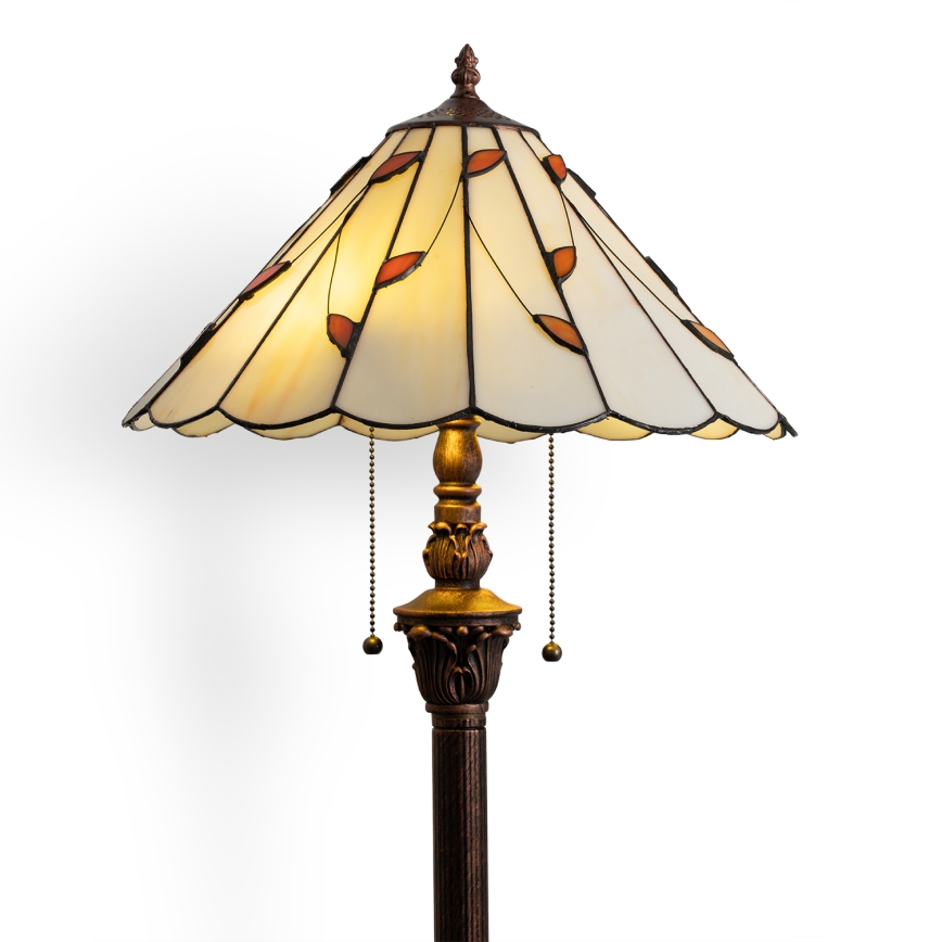 Brilagi - Tiffany vitražinė pastatoma lempa FOLIA 2xE27/60W/230V