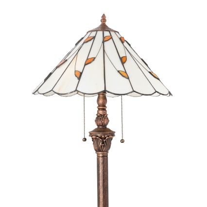 Brilagi - Tiffany vitražinė pastatoma lempa FOLIA 2xE27/60W/230V
