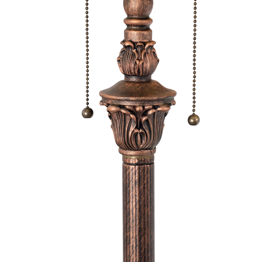 Brilagi - Tiffany vitražinė pastatoma lempa FOLIA 2xE27/60W/230V