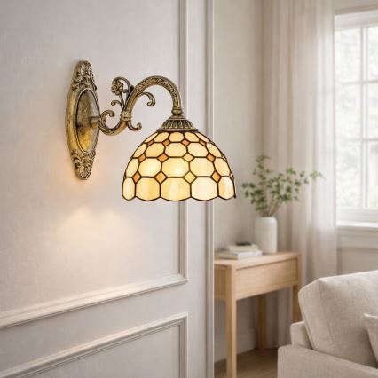 Brilagi - Tiffany vitražinė sieninė lempa DORAN 1xE27/40W/230V