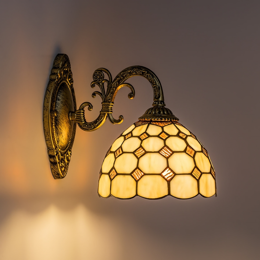 Brilagi - Tiffany vitražinė sieninė lempa DORAN 1xE27/40W/230V