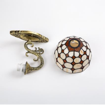 Brilagi - Tiffany vitražinė sieninė lempa DORAN 1xE27/40W/230V