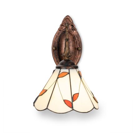 Brilagi - Tiffany vitražinė sieninė lempa FOLIA 1xE14/40W/230V