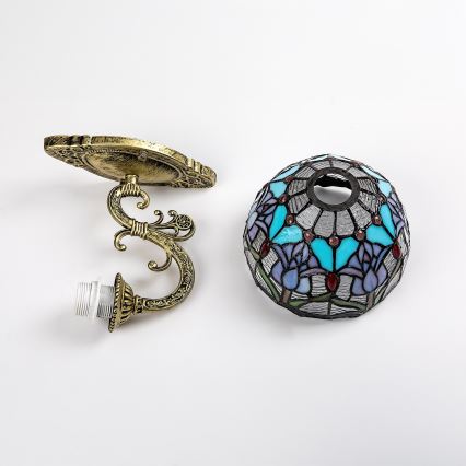 Brilagi - Tiffany vitražinė sieninė lempa LORAS 1xE27/40W/230V