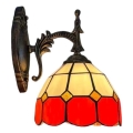 Brilagi - Tiffany vitražinė sieninė lempa SIENNA 1xE14/40W/230V