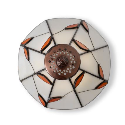 Brilagi - Tiffany vitražinė stalinė lempa FOLIA 1xE27/60W/230V