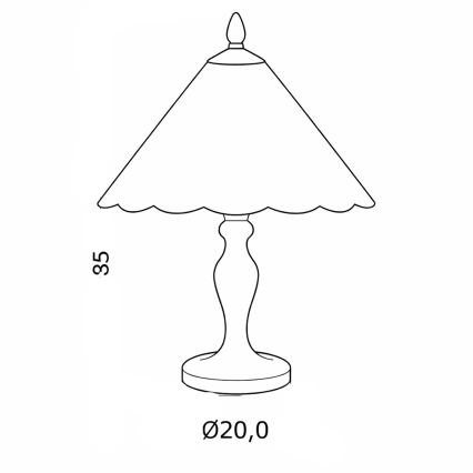Brilagi - Tiffany vitražinė stalinė lempa FOLIA 1xE27/60W/230V