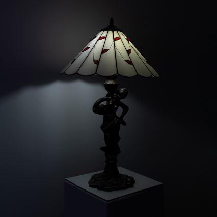 Brilagi - Tiffany vitražinė stalinė lempa FOLIA 1xE27/60W/230V