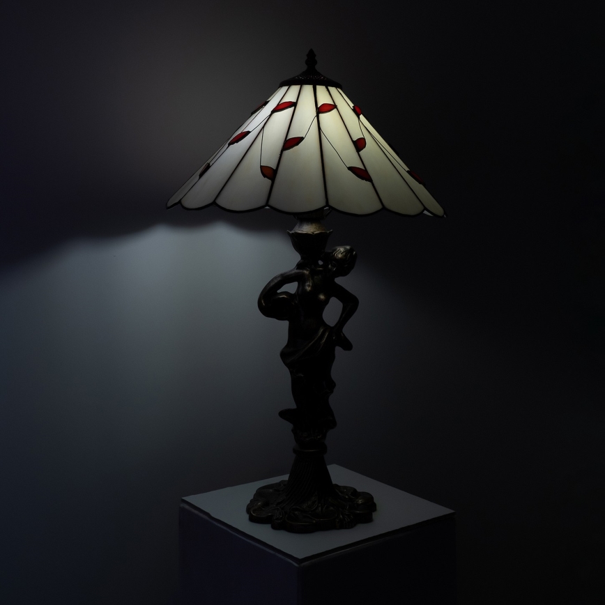 Brilagi - Tiffany vitražinė stalinė lempa FOLIA 1xE27/60W/230V