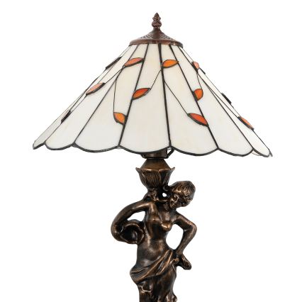 Brilagi - Tiffany vitražinė stalinė lempa FOLIA 1xE27/60W/230V
