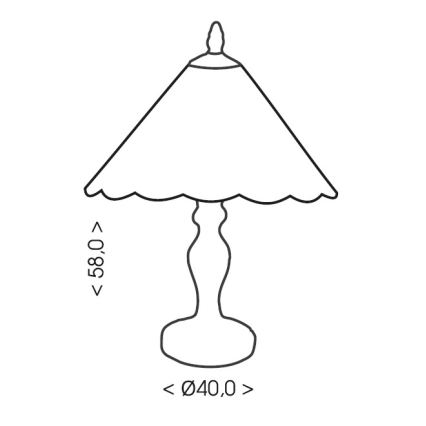 Brilagi - Tiffany vitražinė stalinė lempa FOLIA 2xE27/60W/230V