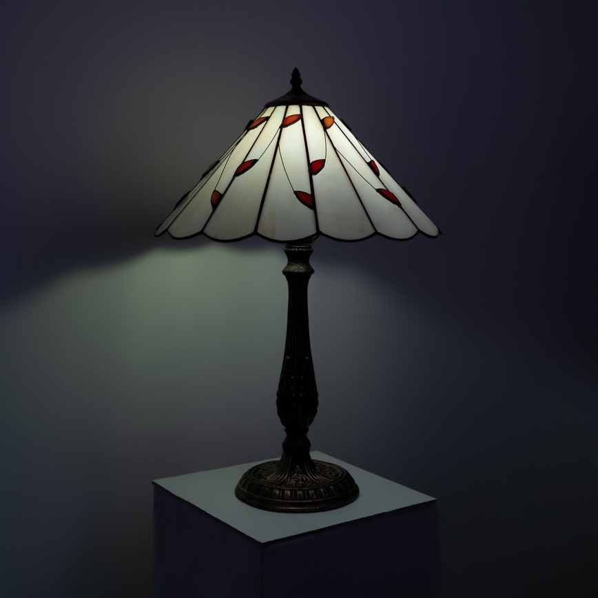 Brilagi - Tiffany vitražinė stalinė lempa FOLIA 2xE27/60W/230V