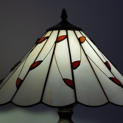 Brilagi - Tiffany vitražinė stalinė lempa FOLIA 2xE27/60W/230V
