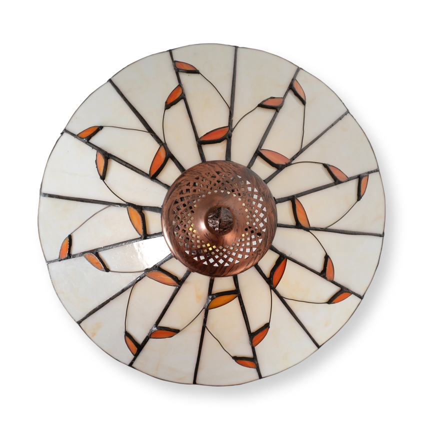 Brilagi - Tiffany vitražinė stalinė lempa FOLIA 2xE27/60W/230V