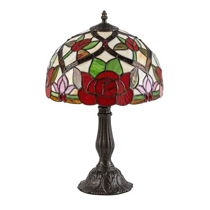Brilagi - Tiffany vitražinė stalinė lempa GARLAN 1xE27/40W/230V