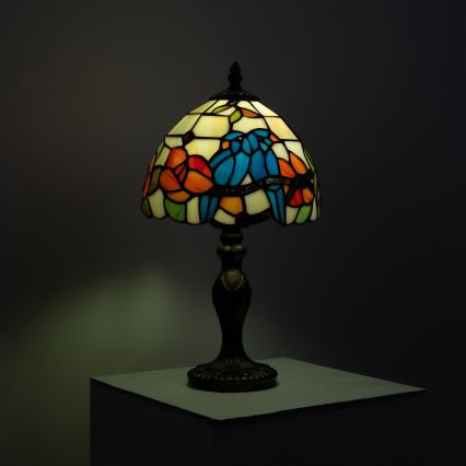 Brilagi - Tiffany vitražinė stalinė lempa JUNGLE 1xE27/60W/230V