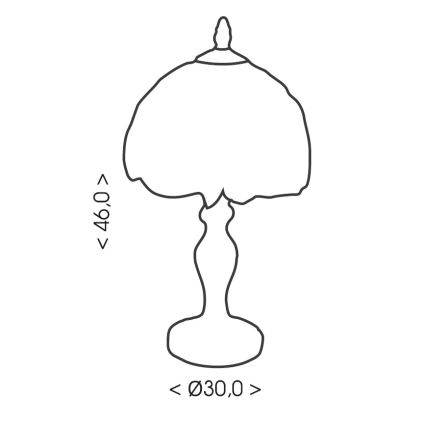 Brilagi - Tiffany vitražinė stalinė lempa JUNGLE 1xE27/60W/230V