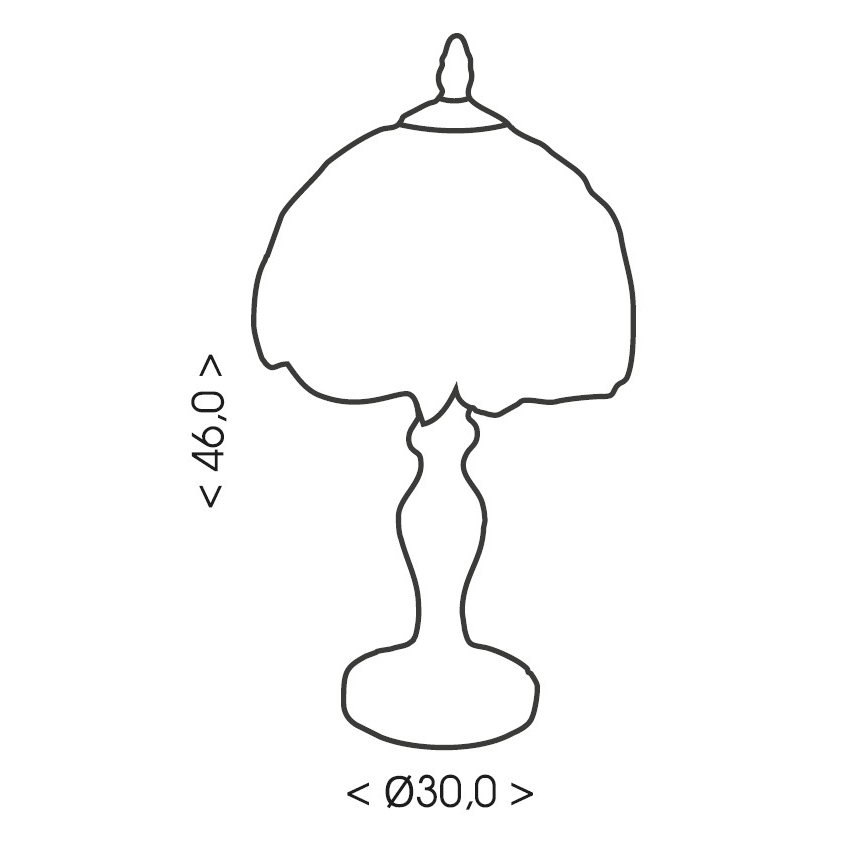 Brilagi - Tiffany vitražinė stalinė lempa JUNGLE 1xE27/60W/230V