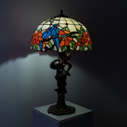 Brilagi - Tiffany vitražinė stalinė lempa JUNGLE 1xE27/60W/230V
