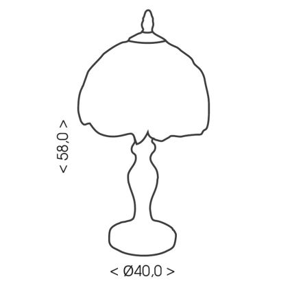 Brilagi - Tiffany vitražinė stalinė lempa JUNGLE 2xE27/60W/230V